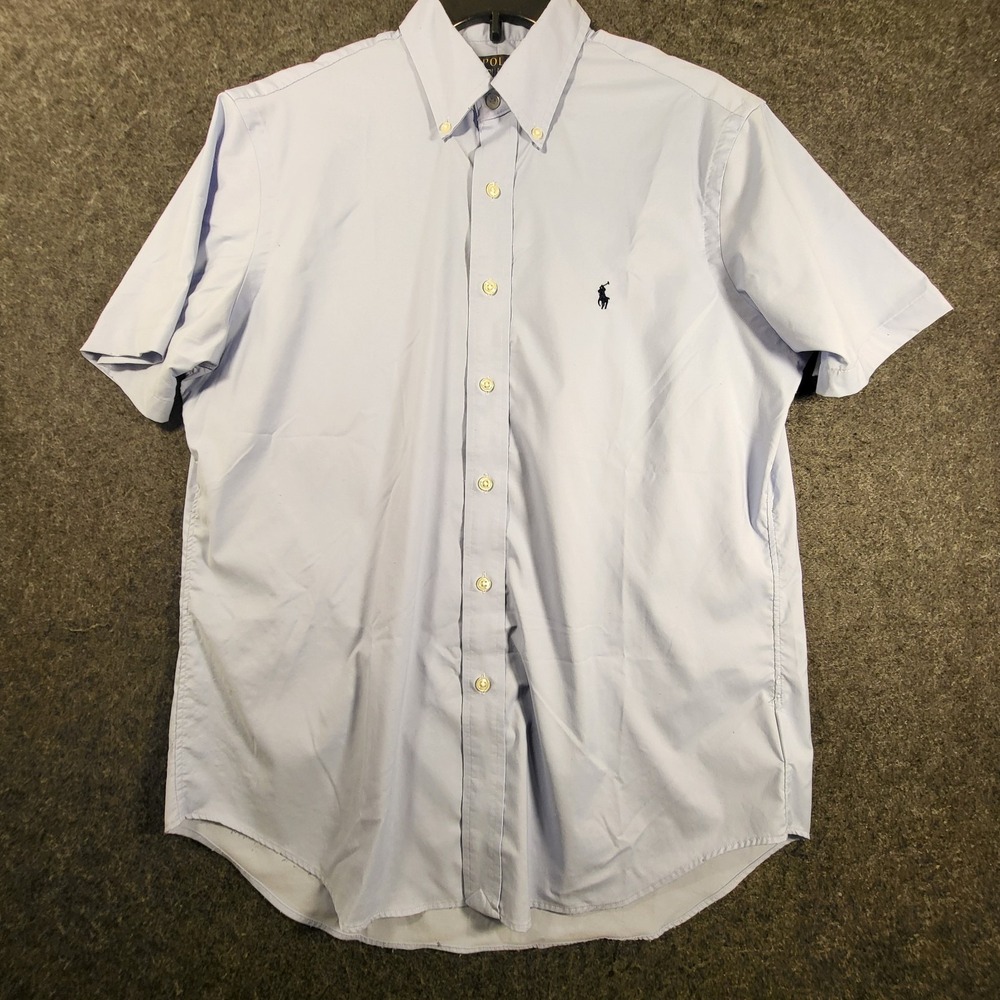 Polo Ralph Lauren Shirt Men's M Performance Stretch Classic Fit Nylon Button Up